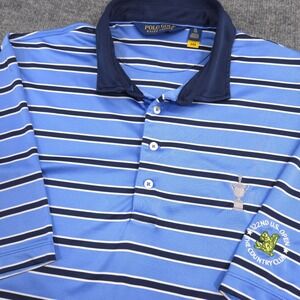 Ralph Lauren Polo Golf Polo Mens XL Blue Striped 122nd US Open The Country Club